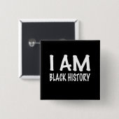 Badge Carré 5 Cm Je suis Noir (Devant & derrière)