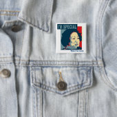 Badge Carré 5 Cm Je suis spécial. (En situation)
