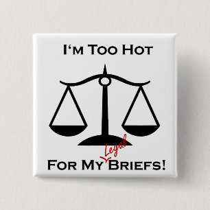 Badge Carré 5 Cm Je suis trop chaud…