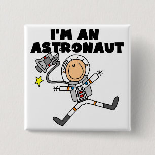 Badge Carré 5 Cm Je suis un Astronaute Tshirts et Cadeaux