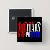 Badge Carré 5 Cm Je suis un défenseur militaire (Devant & derrière)