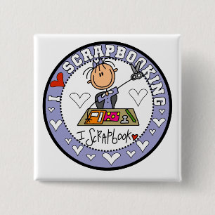 Badge Carré 5 Cm Je T'aime T-shirts et Cadeaux de Scrapbooking