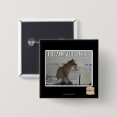 Badge Carré 5 Cm Je vois ce que vous avez fait là (Devant & derrière)