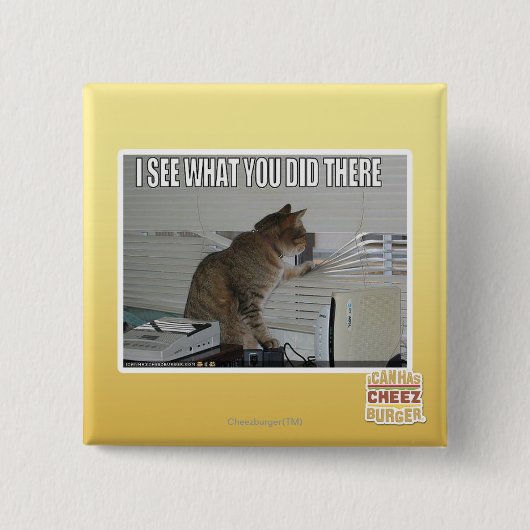 Badge Carré 5 Cm Je vois ce que vous avez fait là (Devant)