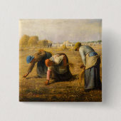 Badge Carré 5 Cm Jean-François Millet - Les Gleaners (Devant)
