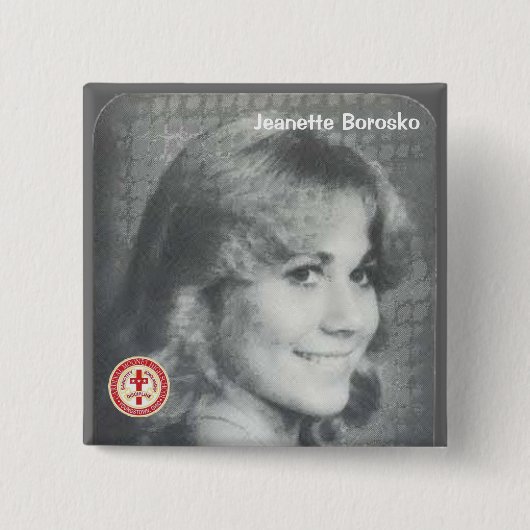 Badge Carré 5 Cm Jeanette Borosko (Devant)