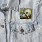 Badge Carré 5 Cm Jeanne d'Arc (En situation)