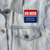 BADGE CARRÉ 5 CM JEB BUSH 2012 (En situation)