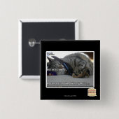 Badge Carré 5 Cm J'écoute (Devant & derrière)