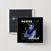 Badge Carré 5 Cm Jerry Seinfeld | Master of My Domain (Devant & derrière)