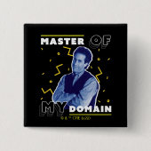 Badge Carré 5 Cm Jerry Seinfeld | Master of My Domain (Devant)