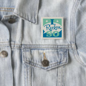 Badge Carré 5 Cm J'Estime Cela (En situation)