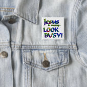 Badge Carré 5 Cm Jésus a prochains… 2 ans (En situation)