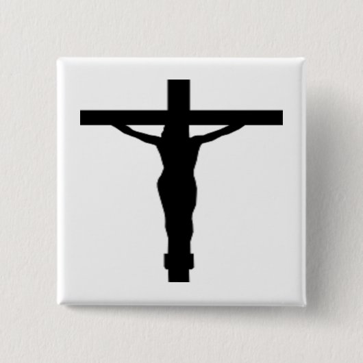 BADGE CARRÉ 5 CM JESUS CHRIST (Devant)