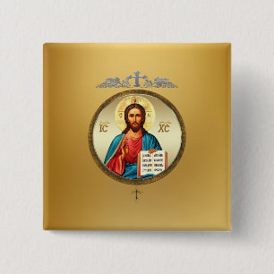 Badge Carré 5 Cm Jésus-Christ