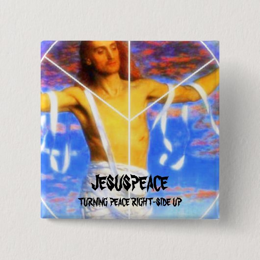 BADGE CARRÉ 5 CM JESUSPEACE (Devant)