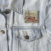 Badge Carré 5 Cm Jeter les fondements pour Tour Eiffel (En situation)