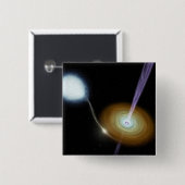 Badge Carré 5 Cm Jets de matériel fuyant (Devant & derrière)