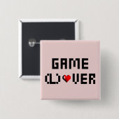 Badge Carré 5 Cm Jeu (L) Over (Devant & derrière)