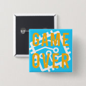Badge Carré 5 Cm Jeu sur circuit numérique (Devant & derrière)