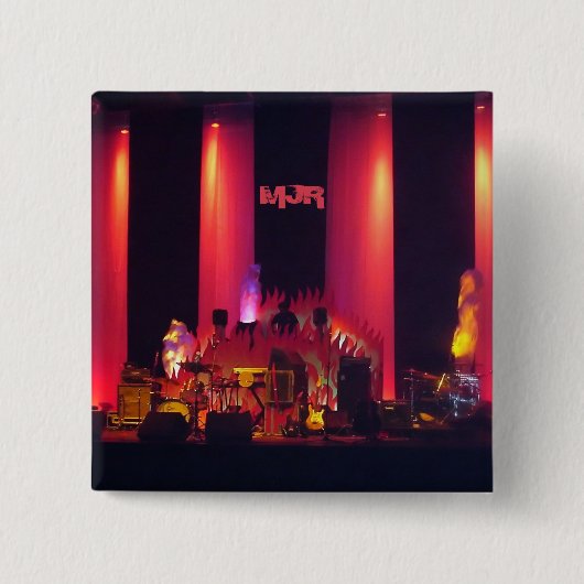 Badge Carré 5 Cm Jeux du DJ avant bande vivante (Devant)