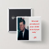 Badge Carré 5 Cm JFK et Ne pas demander de devis (Devant & derrière)