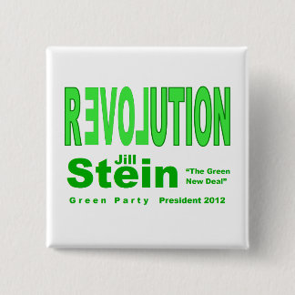 Badge Carré 5 Cm Jill Stein pour le président Parti Vert 2012