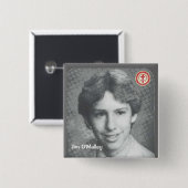 Badge Carré 5 Cm JIM O'Malley (Devant & derrière)