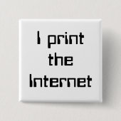 Badge Carré 5 Cm J'imprime Internet (Devant)