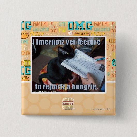 Badge Carré 5 Cm J'interromps YER Leezure (Devant)