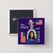 Badge Carré 5 Cm Joe 2020 / Harris 2024 (Devant & derrière)