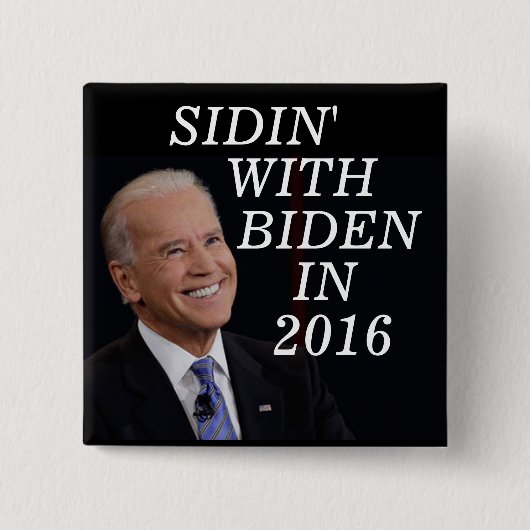 BADGE CARRÉ 5 CM JOE BIDEN 2016 (Devant)