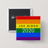 Badge Carré 5 Cm Joe Biden pour le président 2020 (Devant & derrière)