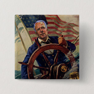Badge Carré 5 Cm Joe Biden prend la tête