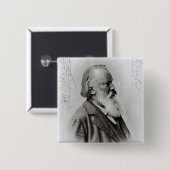 Badge Carré 5 Cm Johannes Brahms (Devant & derrière)