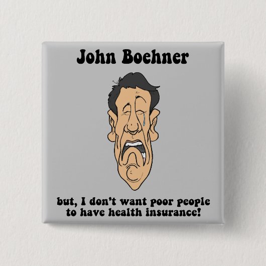 Badge Carré 5 Cm John Boehner (Devant)