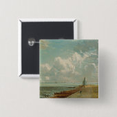 Badge Carré 5 Cm John Constable| Harwich, The Low Lighthouse and B (Devant & derrière)