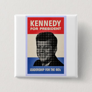 Badge Carré 5 Cm John F. Kennedy