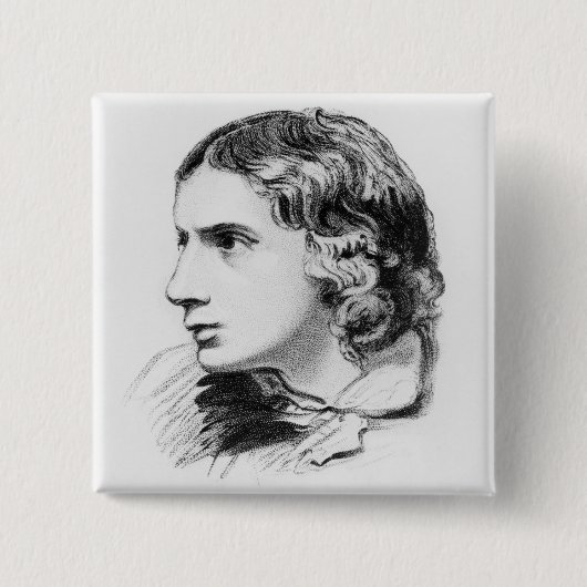 Badge Carré 5 Cm John Keats (Devant)