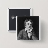 Badge Carré 5 Cm John Keats (Devant & derrière)