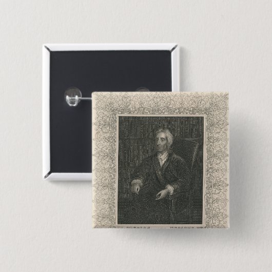 Badge Carré 5 Cm John Locke (Devant & derrière)