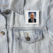Badge Carré 5 Cm John McCain (En situation)