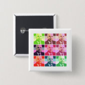 Badge Carré 5 Cm John McCain (Devant & derrière)