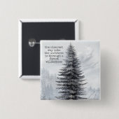 Badge Carré 5 Cm John Muir Quote Forest Wilderness (Devant & derrière)