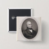 Badge Carré 5 Cm John Quincy Adams (Devant & derrière)