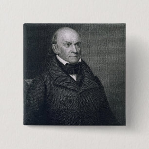 Badge Carré 5 Cm John Quincy Adams, gravé par John Wesley Paradis