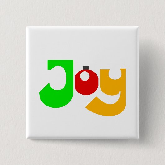 Badge Carré 5 Cm Joie de Noël (Devant)