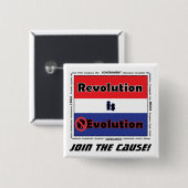 Badge Carré 5 Cm Joignez la cause (Devant & derrière)