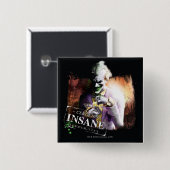 Badge Carré 5 Cm Joker - Certified Insane (Devant & derrière)