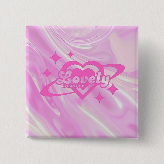 Badge Carré 5 Cm Joli (Devant)